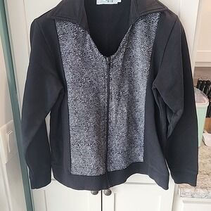 Passion Lilie Zip Up Sz M Womens Black